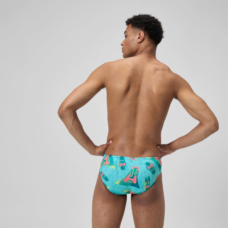 Men's Printed One Brief Green