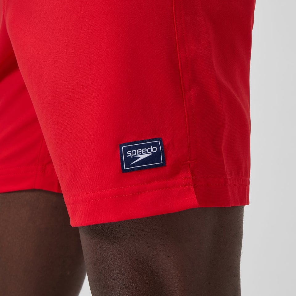 Maillot de bain classique couleur unie Rondo Edge 18 po pour hommes, rouge