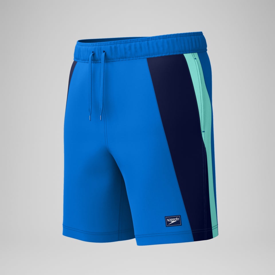 Men's Colorblock Redondo Volley 18" Swim Trunks Black/Blue