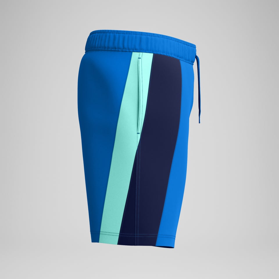 Men's Colorblock Redondo Volley 18" Swim Trunks Black/Blue