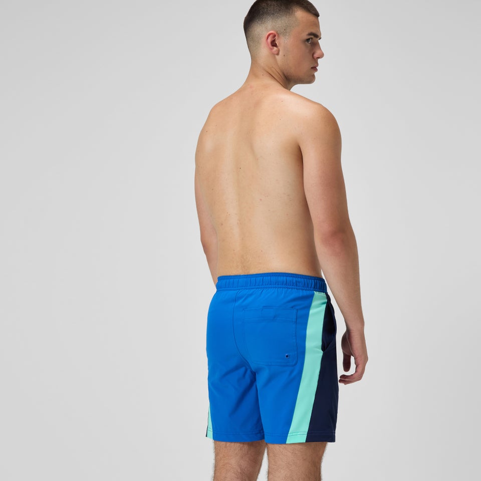 Men's Colorblock Redondo Volley 18" Swim Trunks Black/Blue