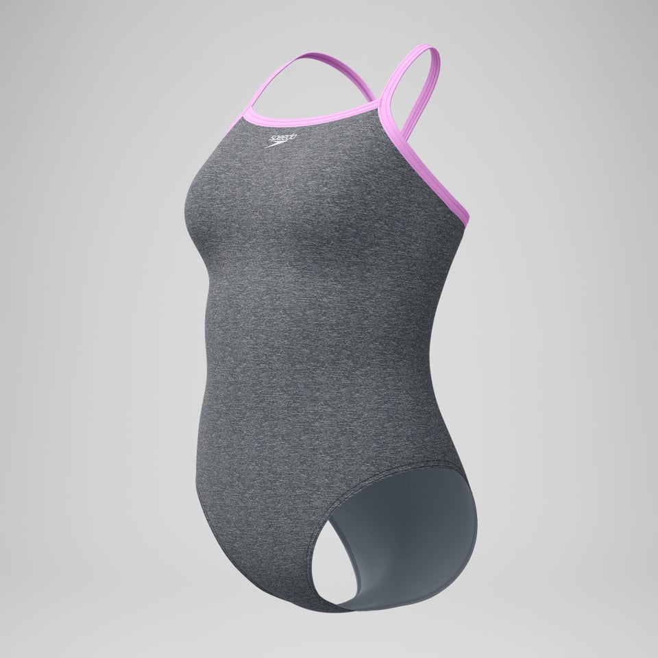 Women's Heather Closed Back with Hydrobra Gray/Pink