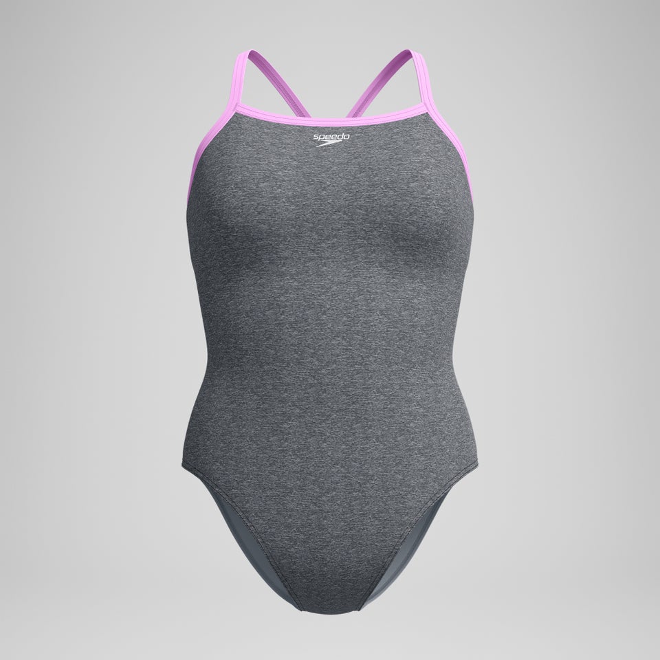 Women's Heather Closed Back with Hydrobra Gray/Pink