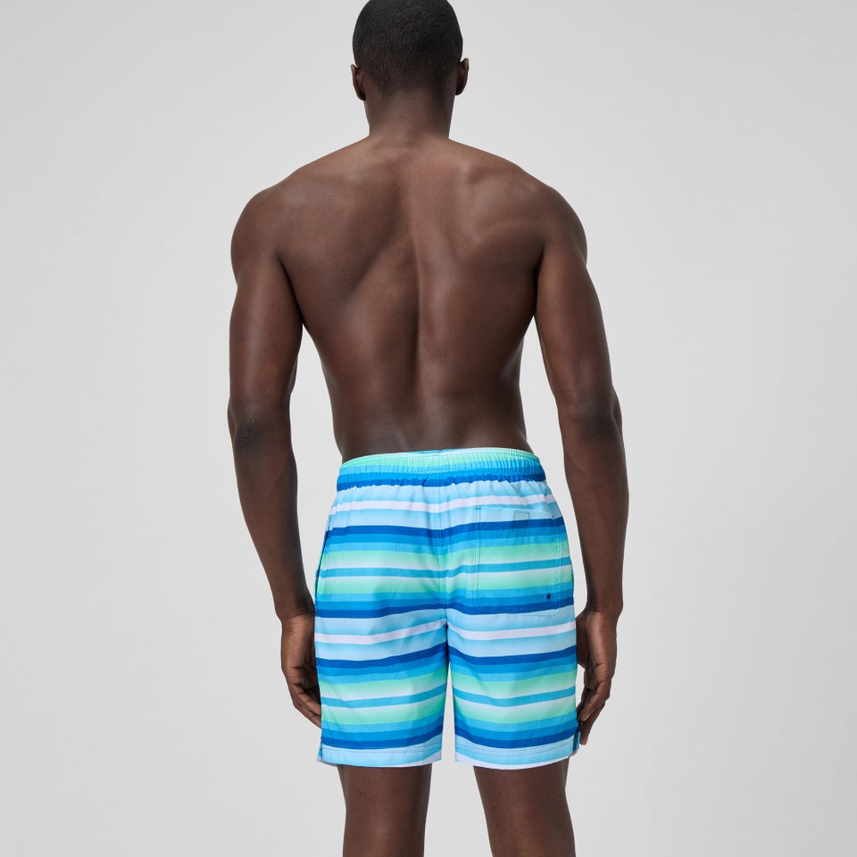 Men's Print Redondo Volley 18" Swim Trunks Blue/White