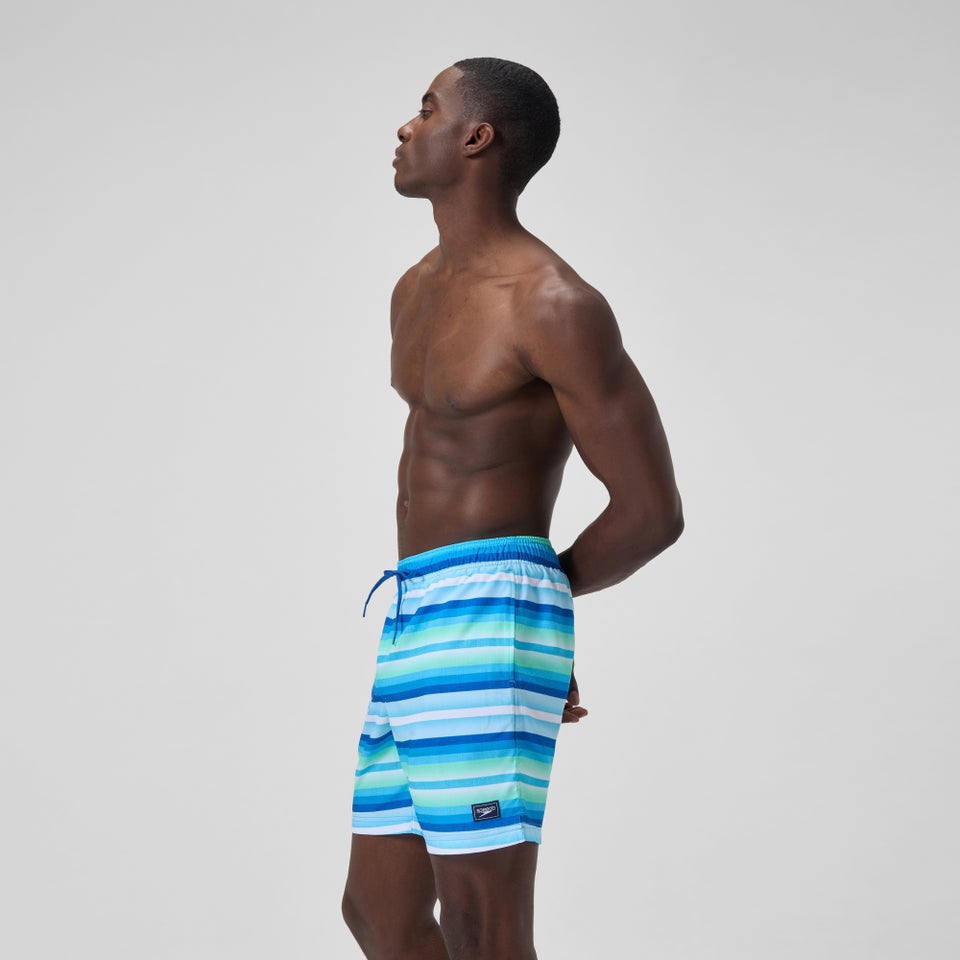 Men's Print Redondo Volley 18" Swim Trunks Blue/White