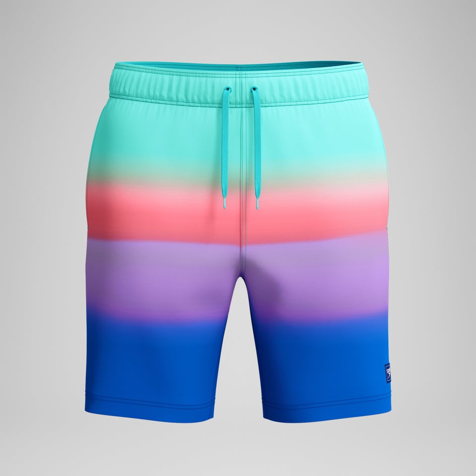 Maillot de bain à motif imprimé Rondo Edge Volley 18 po pour hommes, bleu