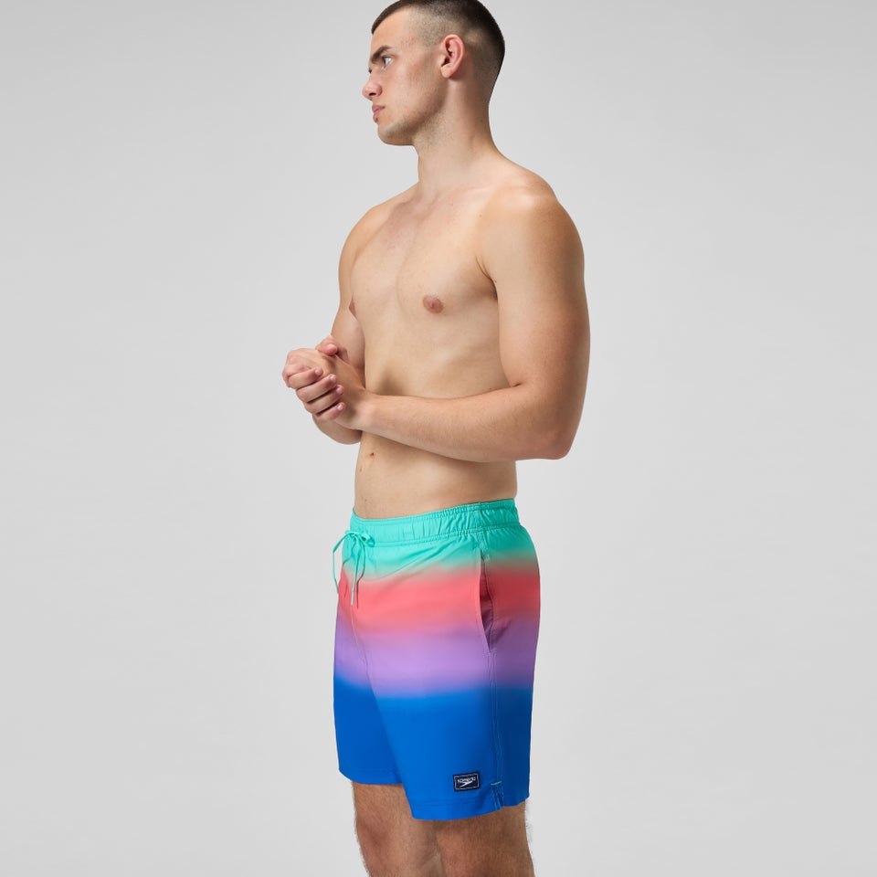 Maillot de bain à motif imprimé Rondo Edge Volley 18 po pour hommes, bleu