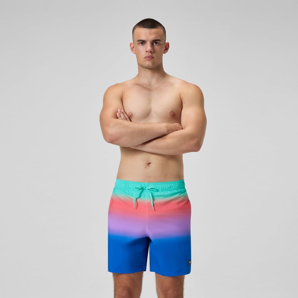 Maillot de bain à motif imprimé Rondo Edge Volley 18 po pour hommes, bleu