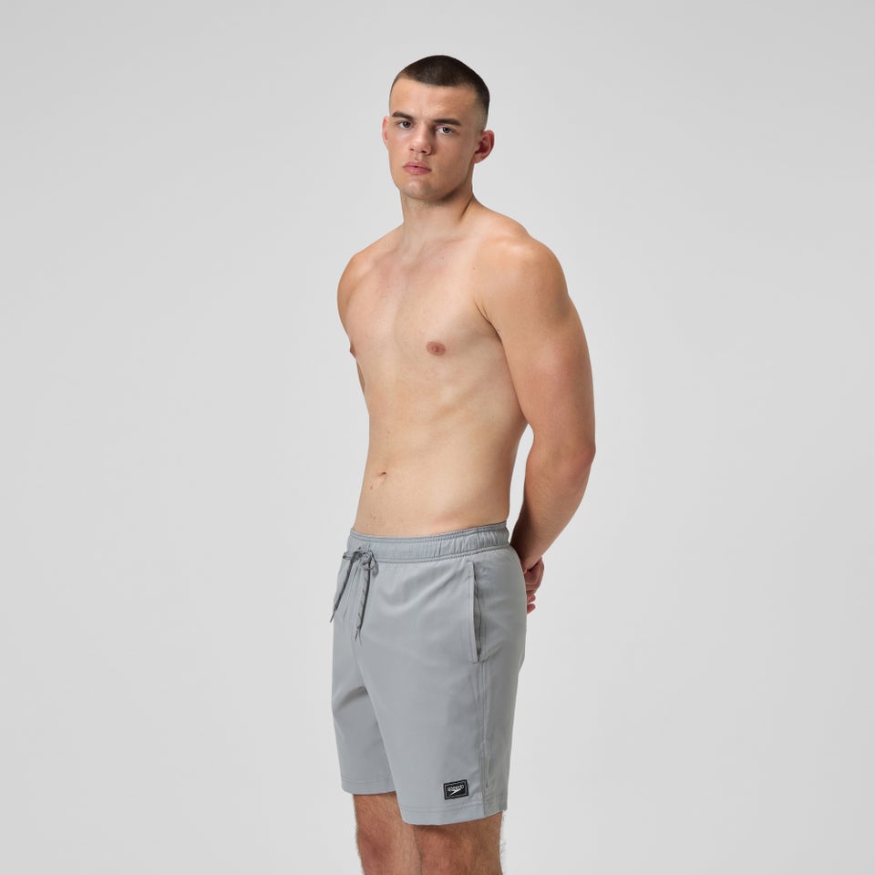 Maillot de bain Classic couleur unie Rondo Edge Volley 18 po pour hommes, gris