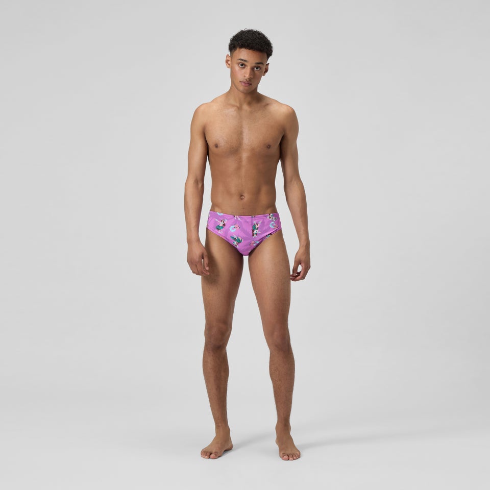 Slip imprimé pour homme rose