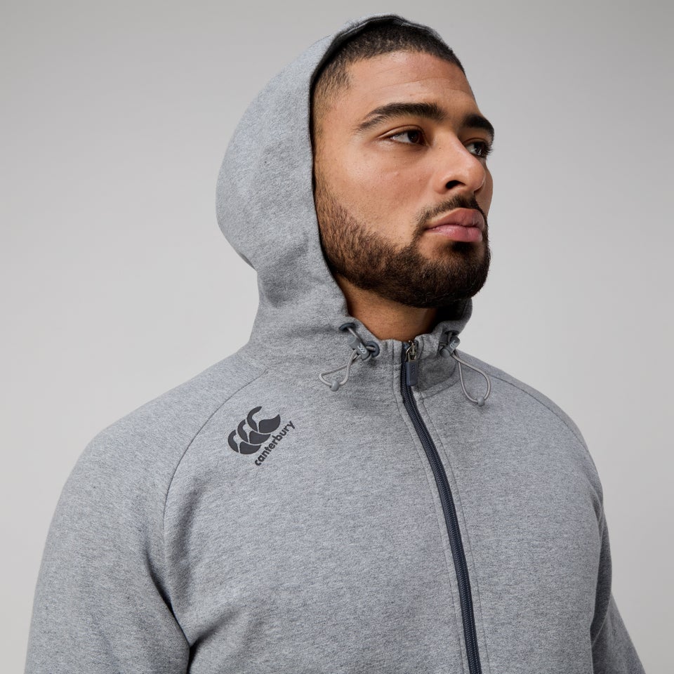 Mens Vapodri Full Zip Tempo Hoody Grey Marl