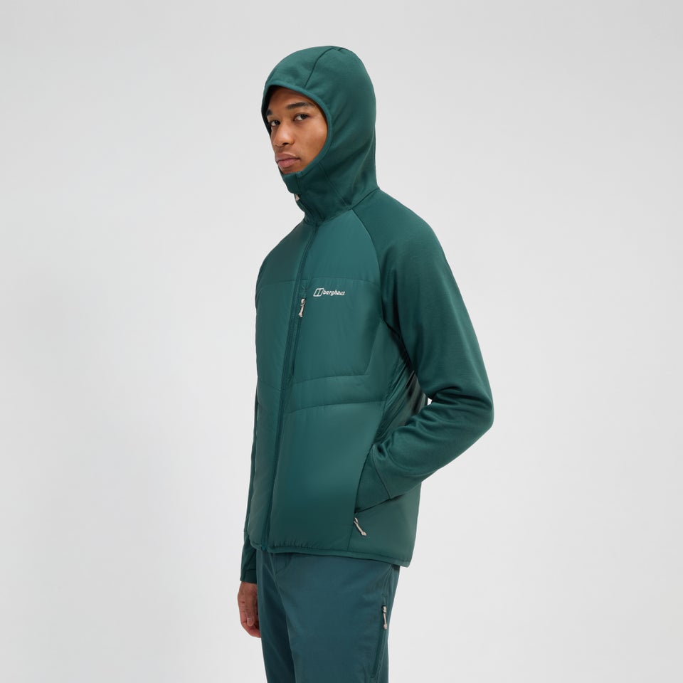 Men's Trawden Hybrid Hooded Jacket - Green