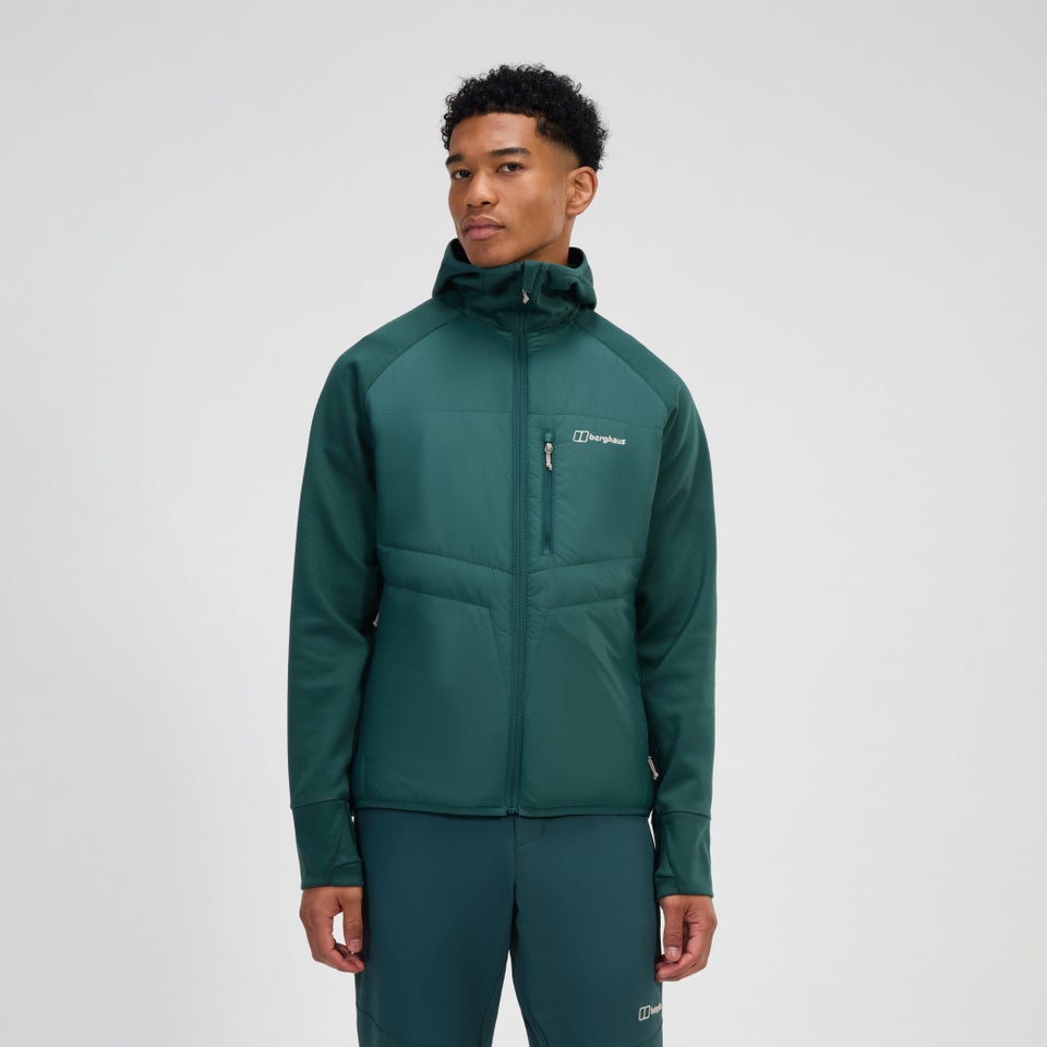 Men's Trawden Hybrid Hooded Jacket - Green