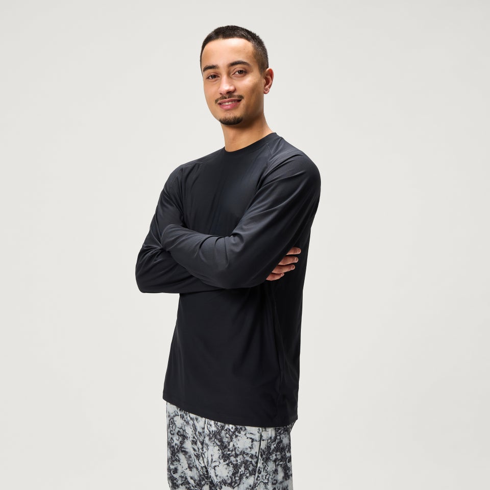 SULTRAC langärmeliges T-Shirt für Herren - Schwarz