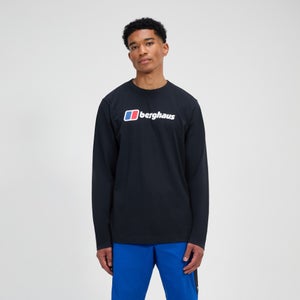 Berghaus Big Logo Langarm Shirt für Herren - Schwarz