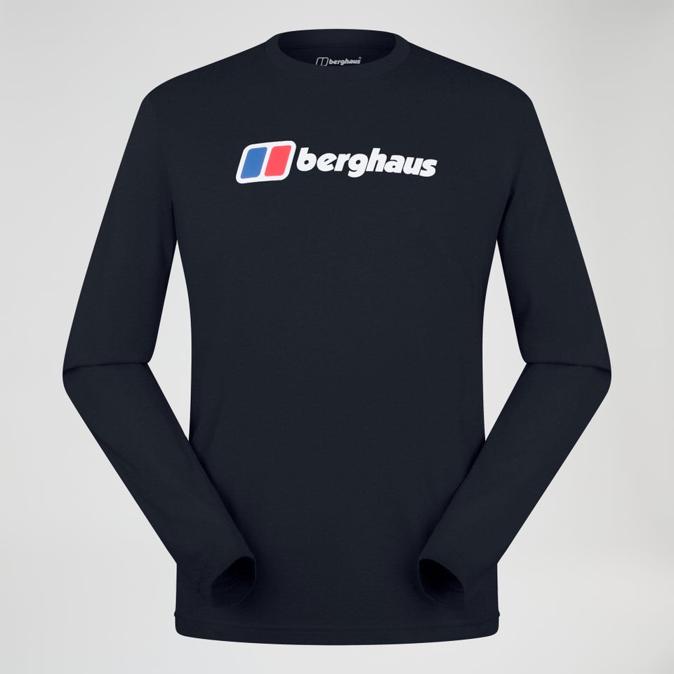 Berghaus Big Logo Langarm Shirt für Herren - Schwarz