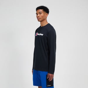 Berghaus Big Logo Langarm Shirt für Herren - Schwarz