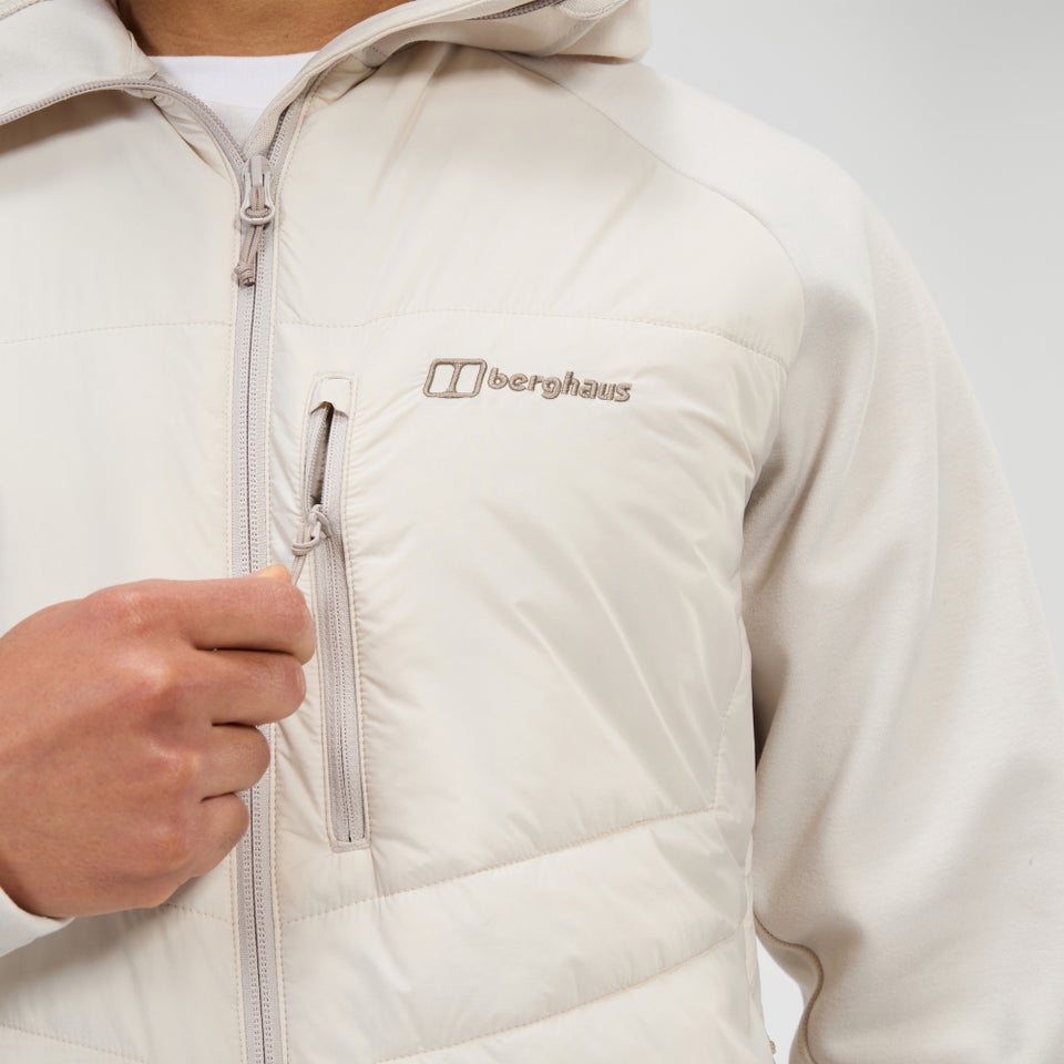 Trawden Hybrid-Kapuzenjacke für Herren - Grau