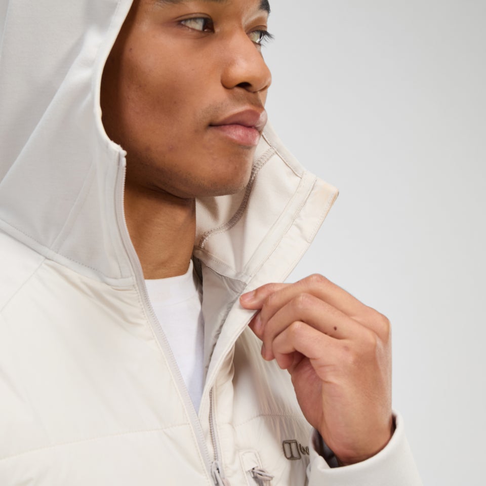 Trawden Hybrid-Kapuzenjacke für Herren - Grau