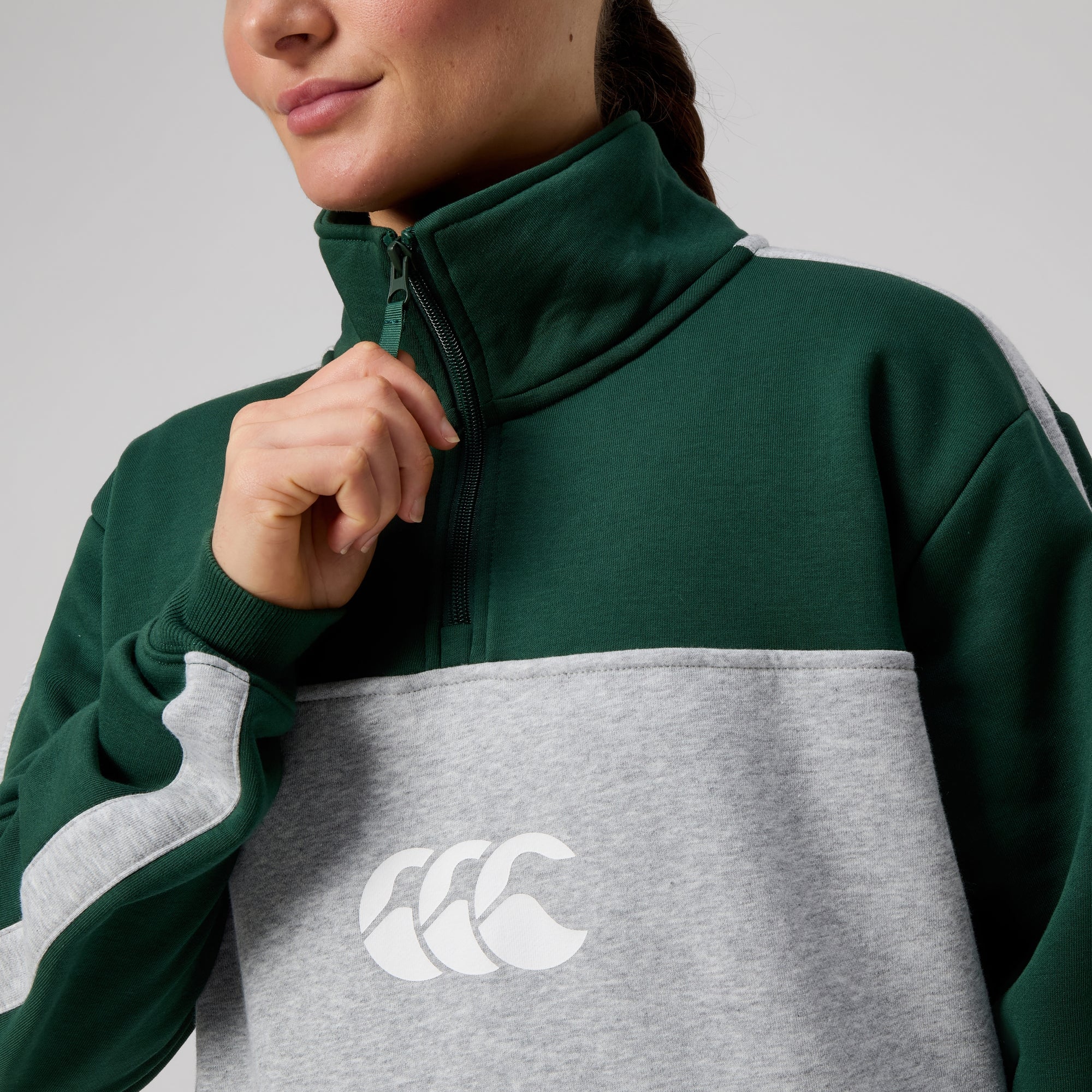 Womens Legends 1/4 Zip Grey Marl | Canterbury