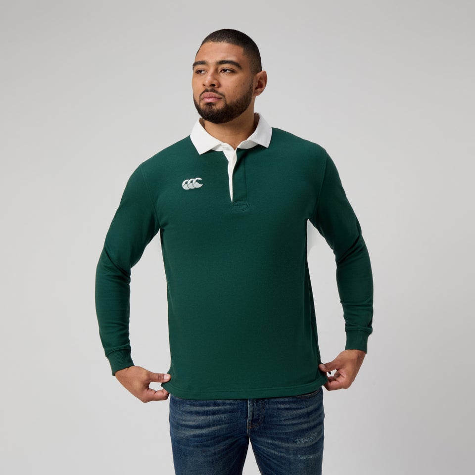 Mens Solid Dye Rugby Jersey Green