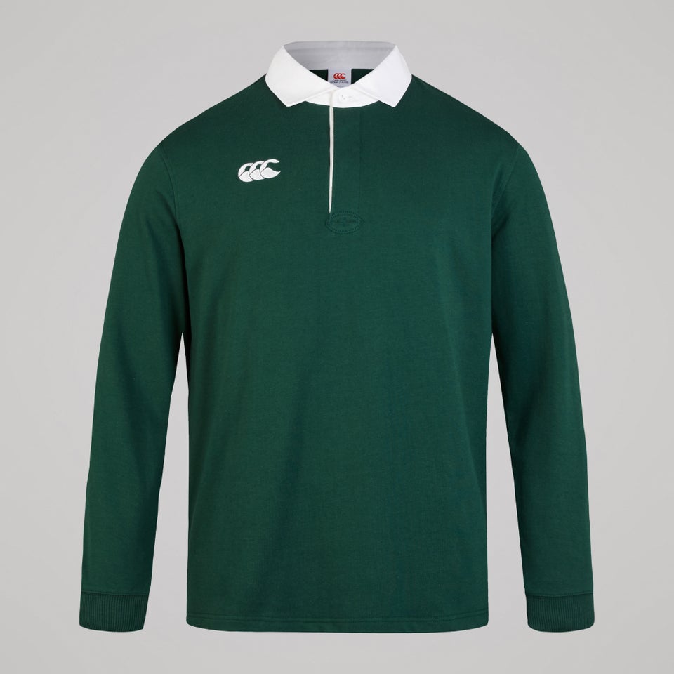 Mens Solid Dye Rugby Jersey Green