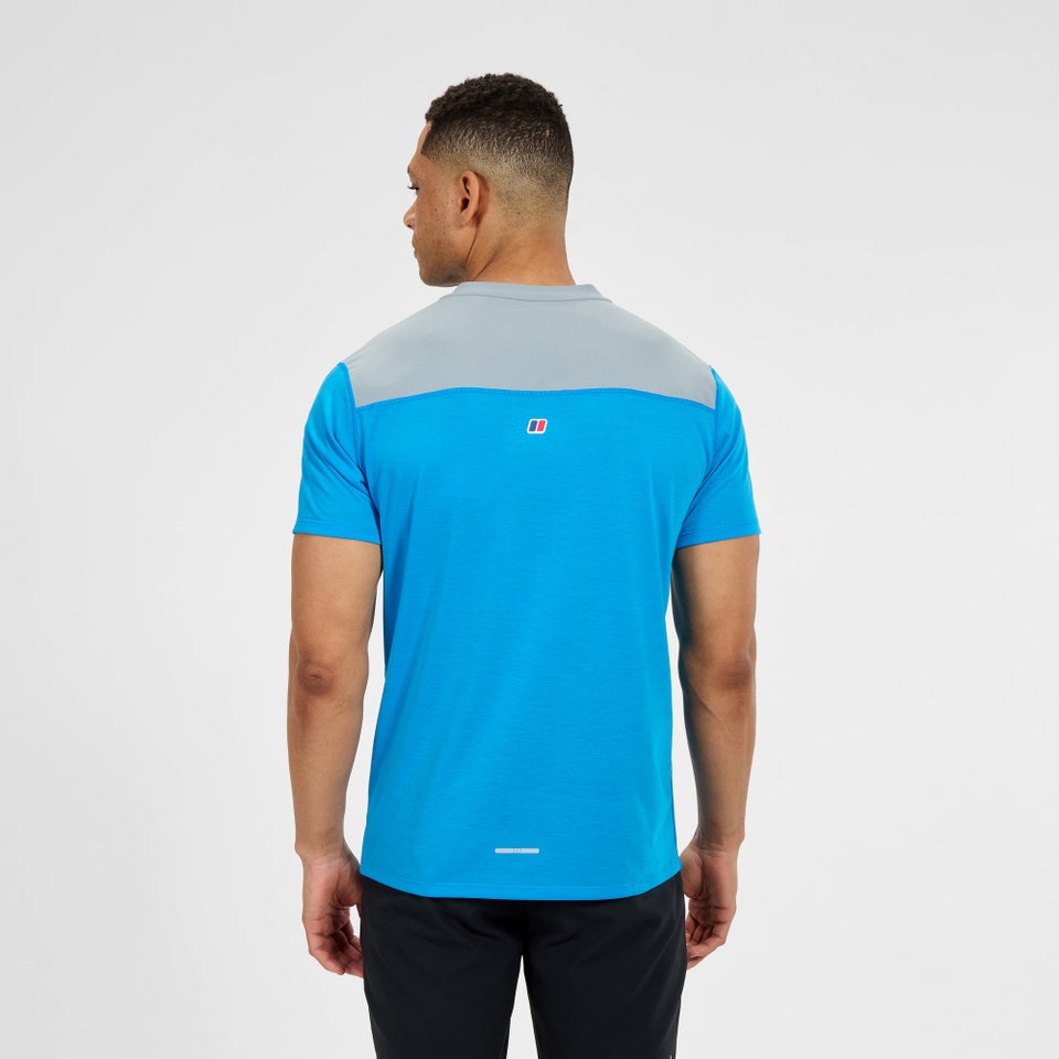 Men's Terrain Trek Tech Tee - Blue/Grey