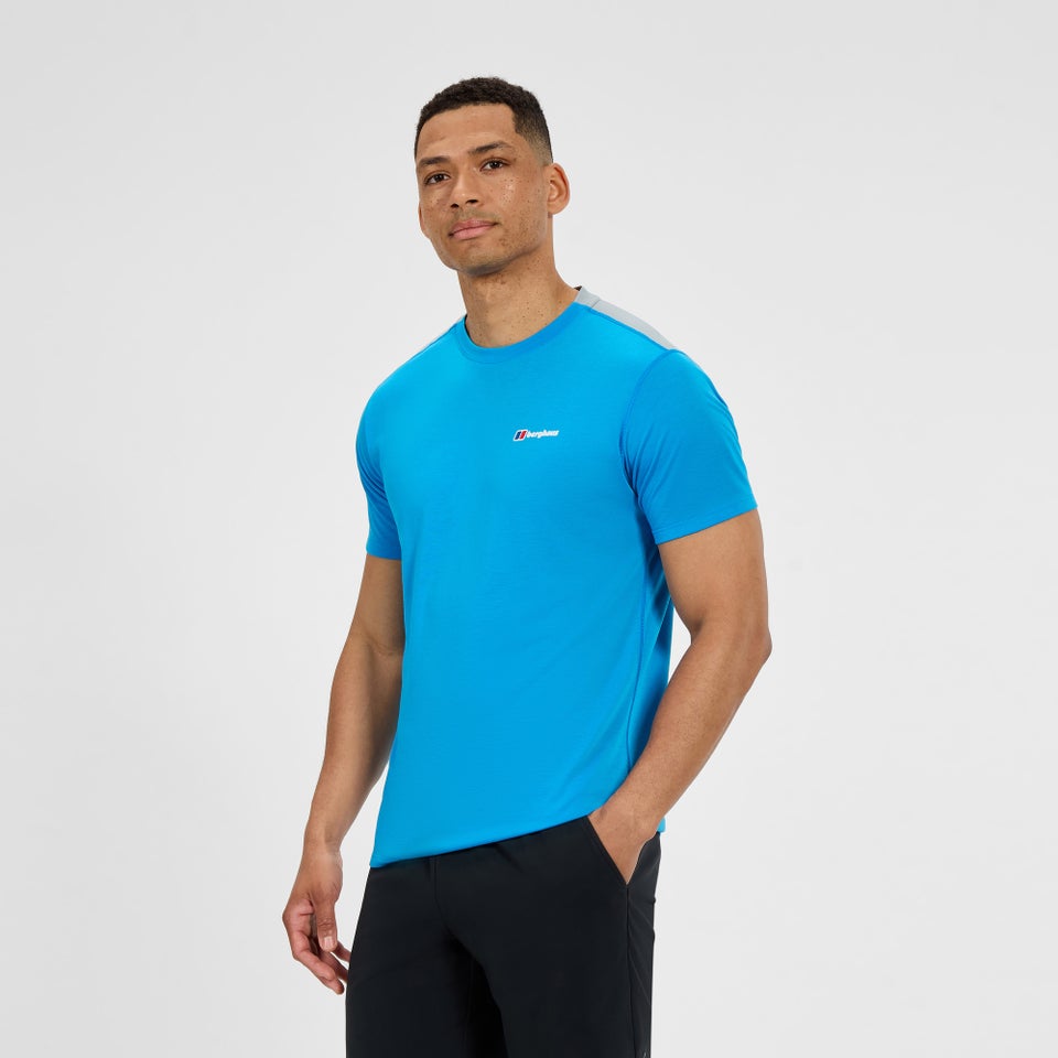 Men's Terrain Trek Tech Tee - Blue/Grey