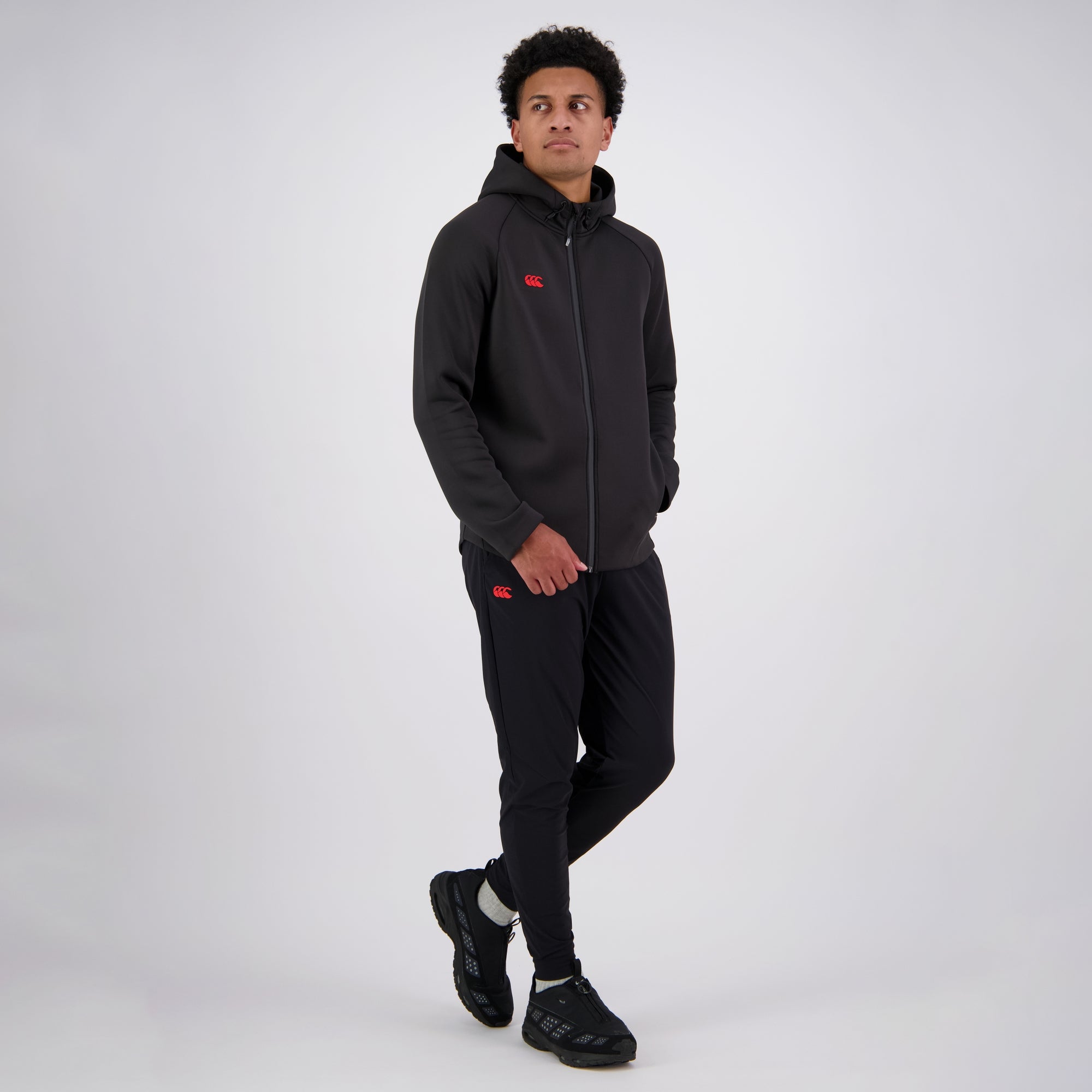 Mens Everest Full Zip Hoody Black | Canterbury