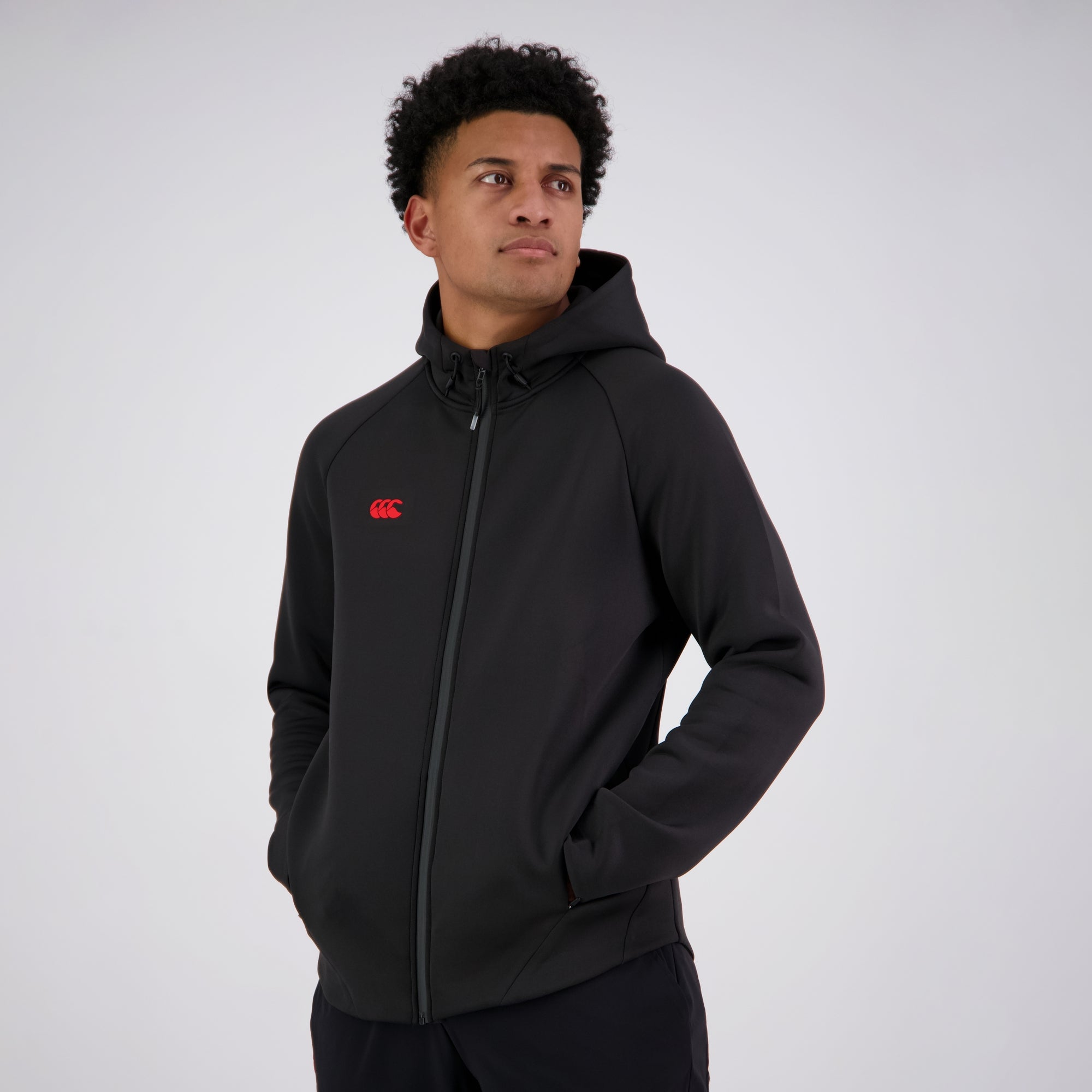 Mens Everest Full Zip Hoody Black | Canterbury