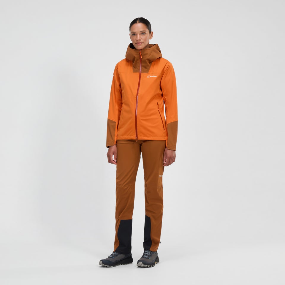 Softshell Ridge-Roamer Damen-Jacke - Orange/Braun
