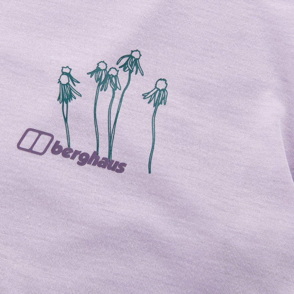 Coneflower Kurzarm Shirt für Damen - Violett