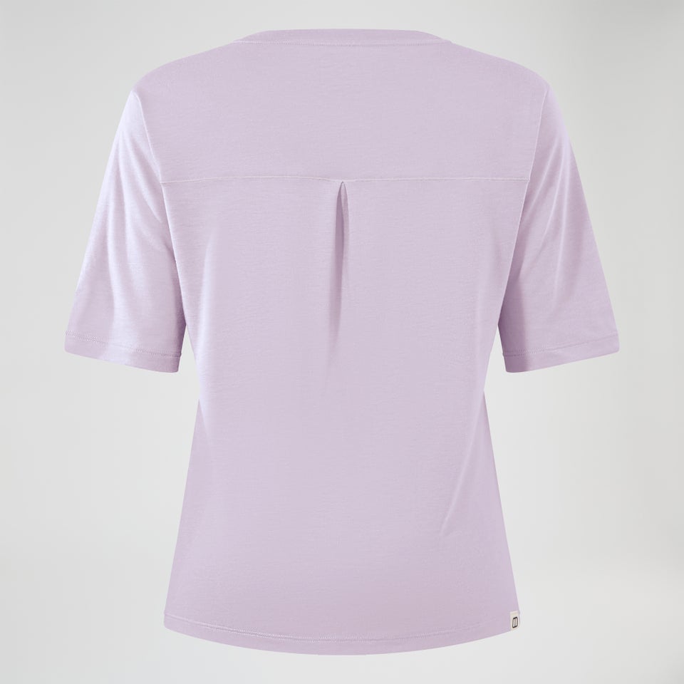 Coneflower Kurzarm Shirt für Damen - Violett