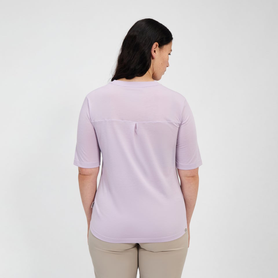 Coneflower Kurzarm Shirt für Damen - Violett