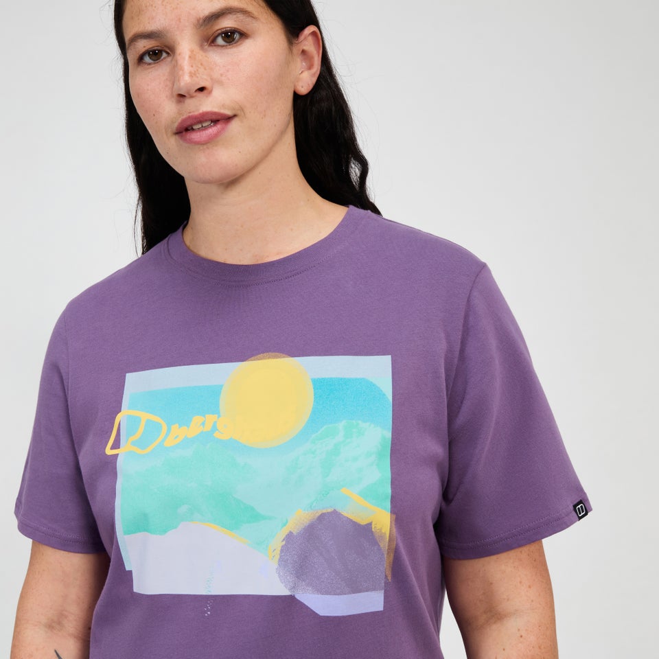 Hill Hazed Kurzarm Shirt für Damen - Violett