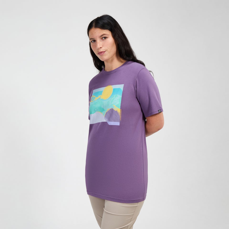 Hill Hazed Kurzarm Shirt für Damen - Violett