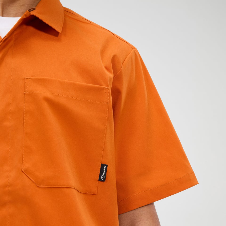 Explorer Kurzarm Hemdjacke für Herren - Orange
