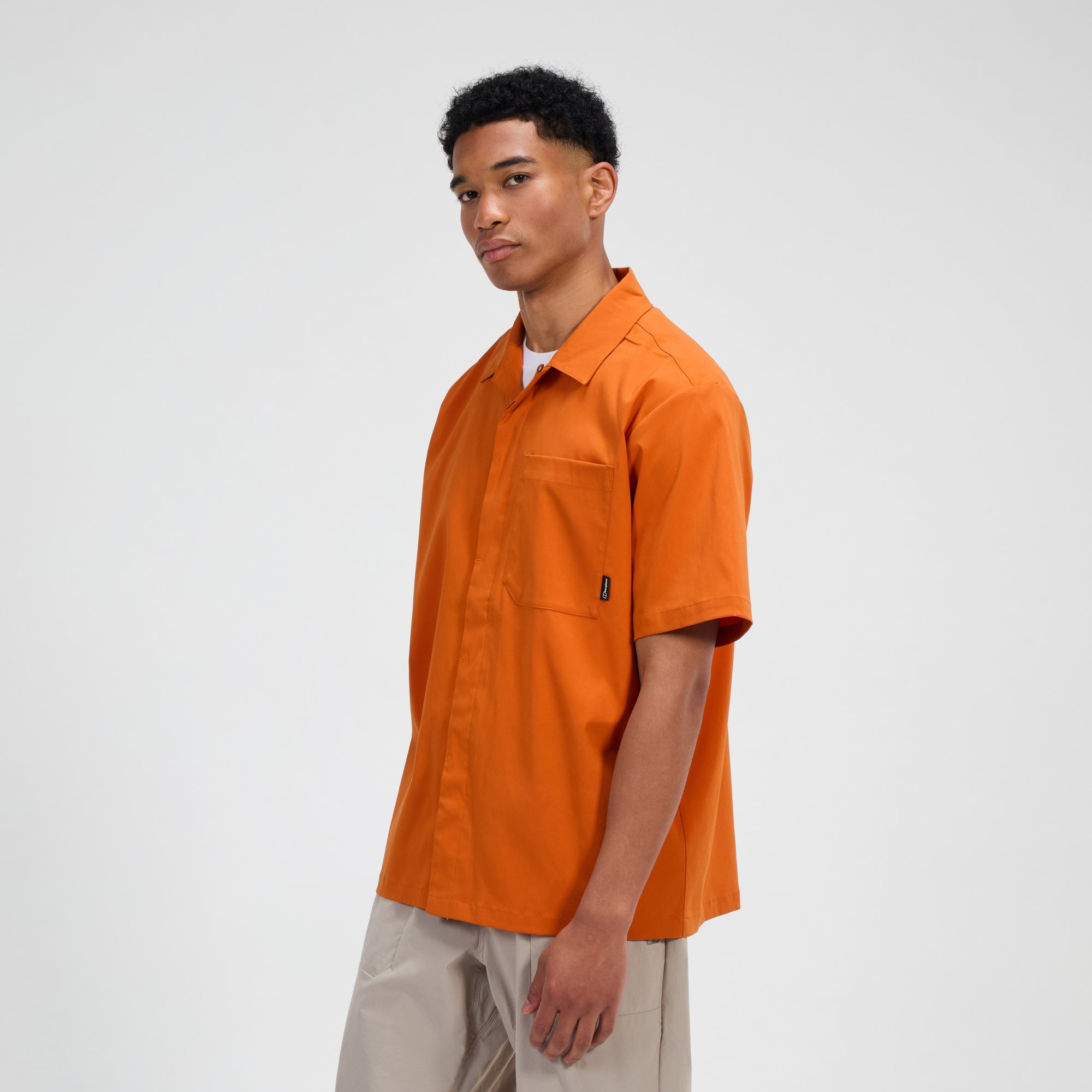 Para ラファ　Mens Explore Short Sleeve Shirt Men's Explorer Short Sleeve Overshirt - Orange | Berghaus