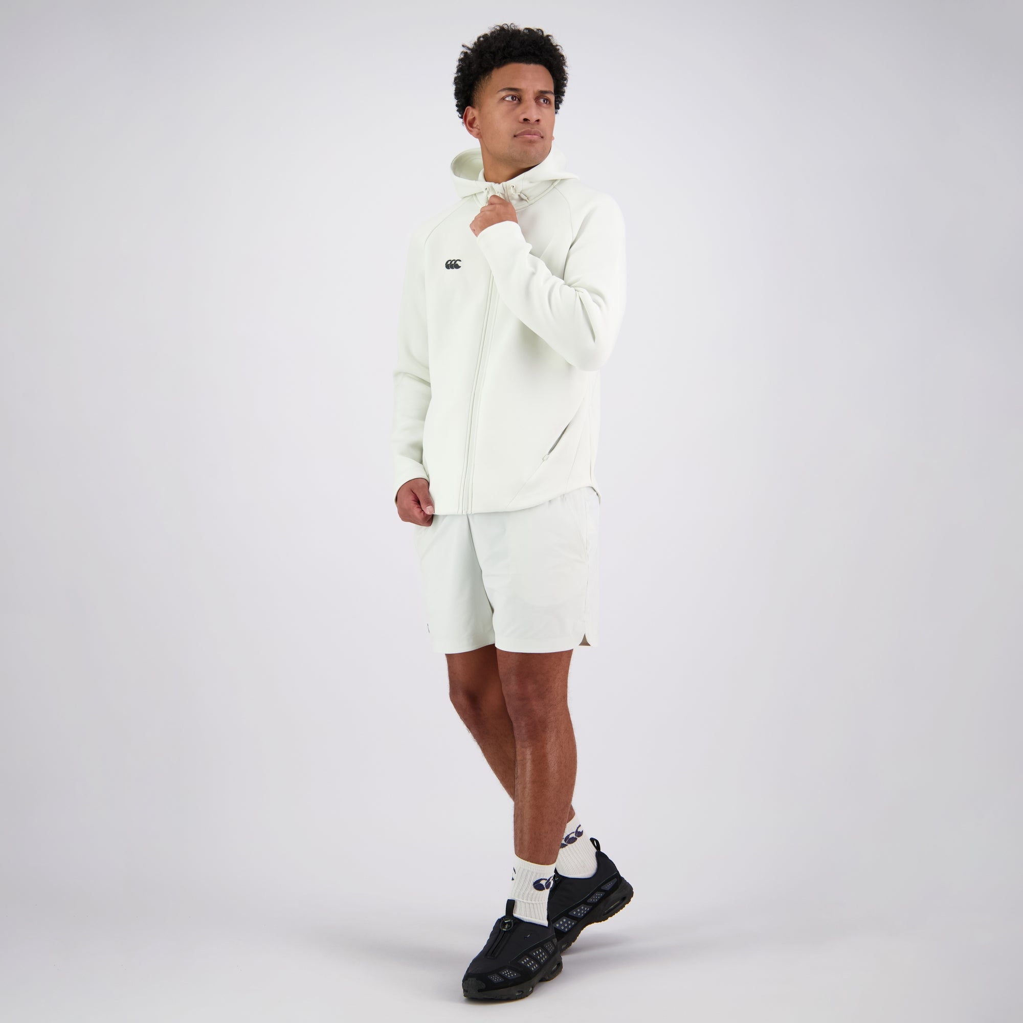 Mens Everest Full Zip Hoody White | Canterbury