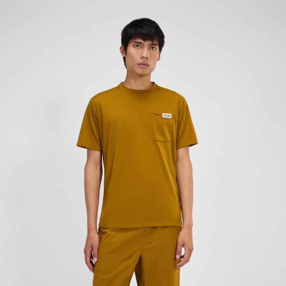 Men's Relaxed Short Sleeve Tech Tee - Brown