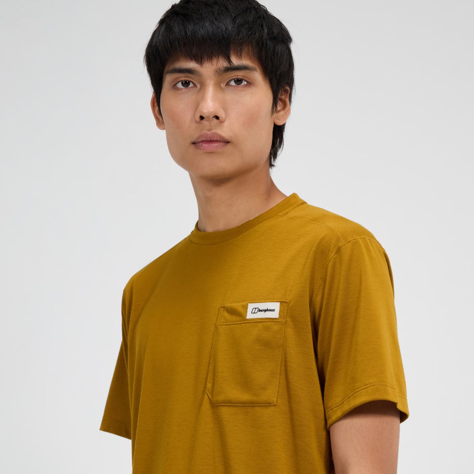 Men's Relaxed Short Sleeve Tech Tee - Brown
