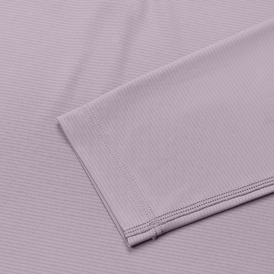 24/7 Long Sleeve Half Zip Tech T-Shirt für Damen - Violett