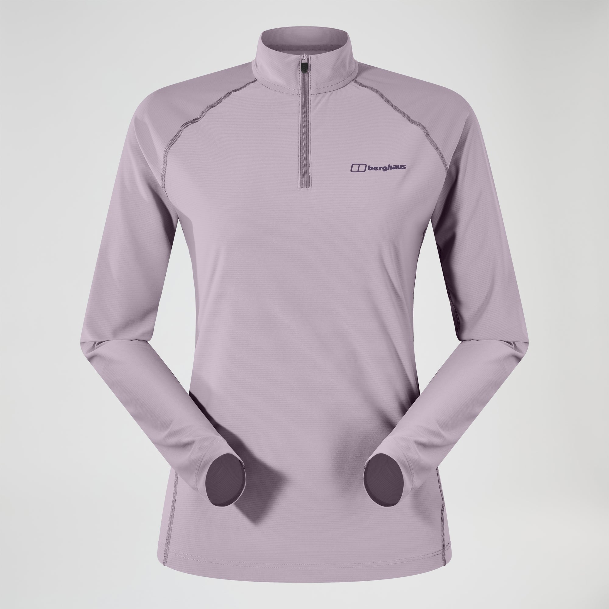 Women's 24/7 Half Zip Long Sleeve Tech Tee - Purple | Berghaus