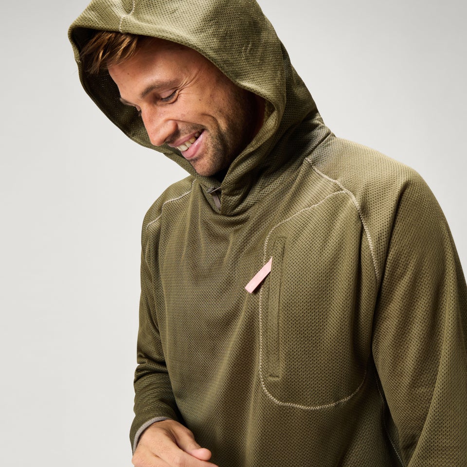 SULTRAC atmungsaktiver Hoodie für Herren - Grau