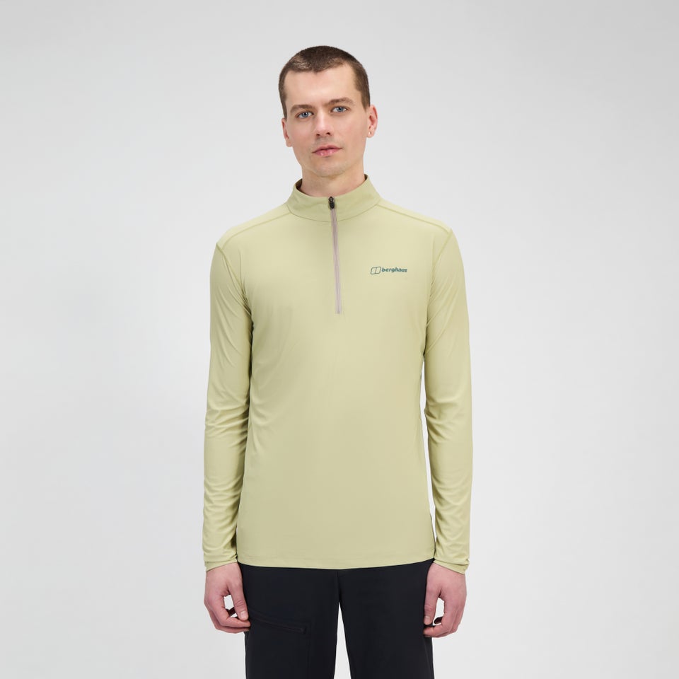 Men's 24/7 Half Zip Long Sleeve Tech Tee - Natural