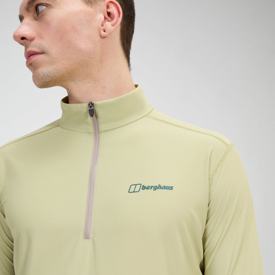 Men's 24/7 Half Zip Long Sleeve Tech Tee - Natural