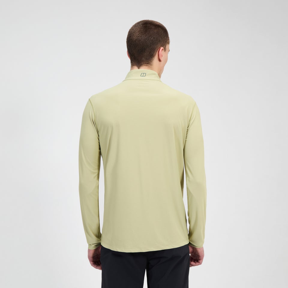 Men's 24/7 Half Zip Long Sleeve Tech Tee - Natural
