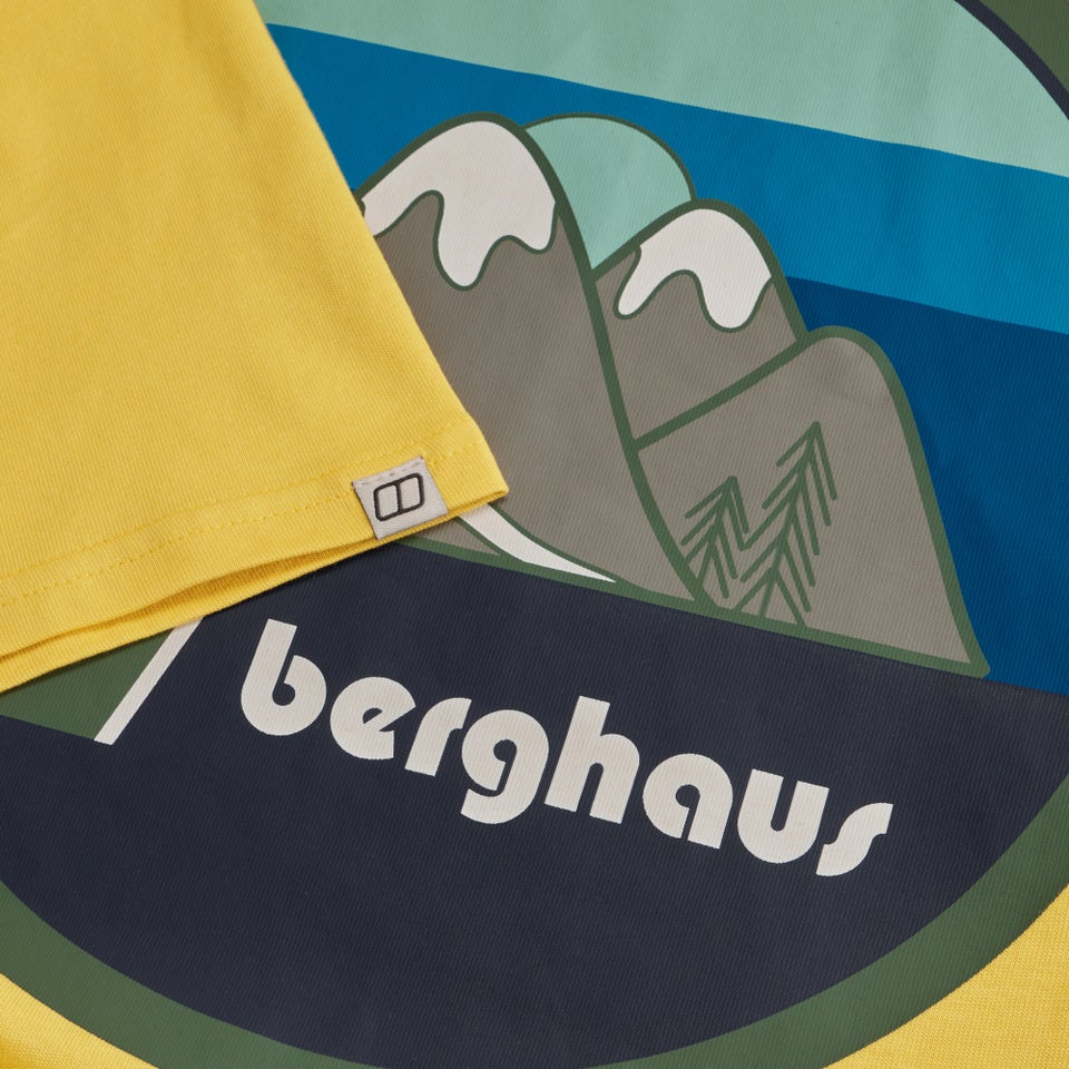 Men's Doodle Mountain Patch Tee - Yellow