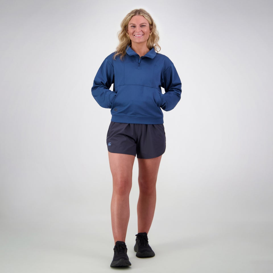 Womens Tempo+ 1/4 Zip Top Blue