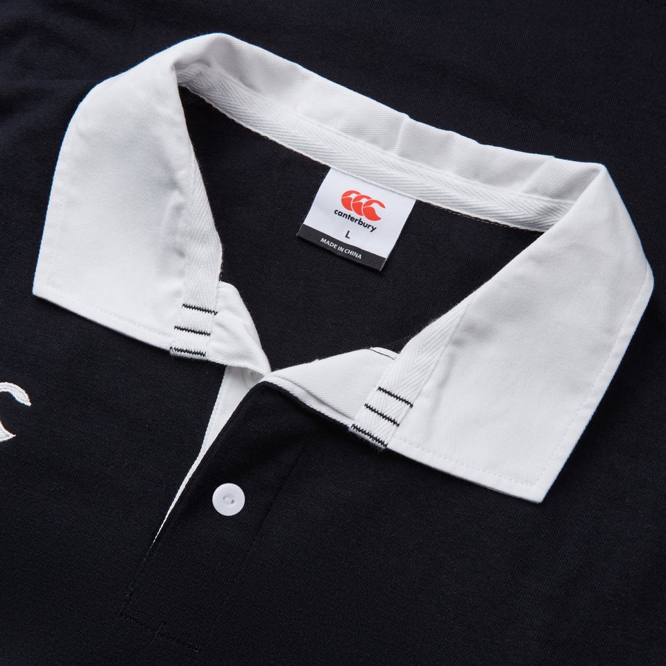 Mens Solid Dye Rugby Jersey Black